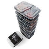 2 Compartment Meal Prep Containers (Set of 5)