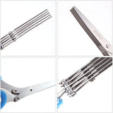 Multi-Purpose 5 Blade Shredding Scissors