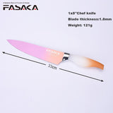 GRADIENT FANCY STYLE KNIFE 5PC KNIFE SET *Bonus FREE Peeler*