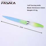 GRADIENT FANCY STYLE KNIFE 5PC KNIFE SET *Bonus FREE Peeler*